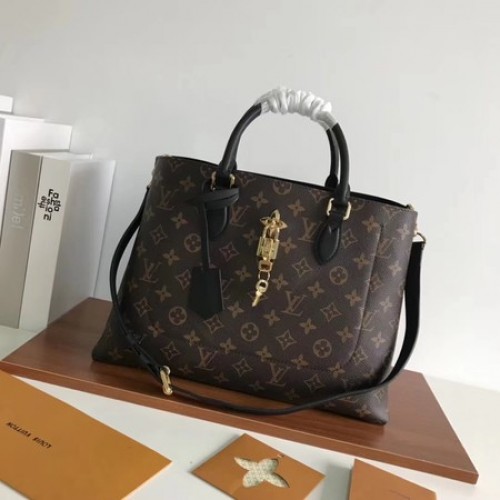 Louis vuitton originele monogram canvas originele TOTE FLEUR 43551 zwart