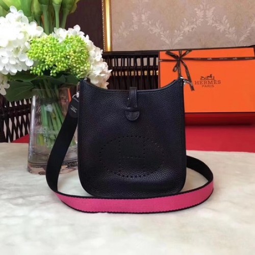 Hermes Evelyne mini 17cm koerierstas origineel kalfsleer H1187 zwart