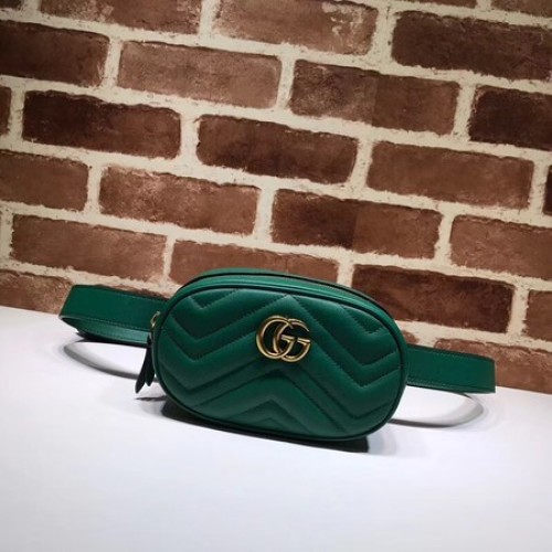 Gucci GG Marmont Leren heuptasje 476434 groen