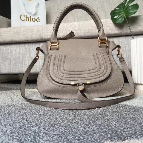 Chloe Marcie originele Kalfsleren Top Handle Bag 166320 grijs