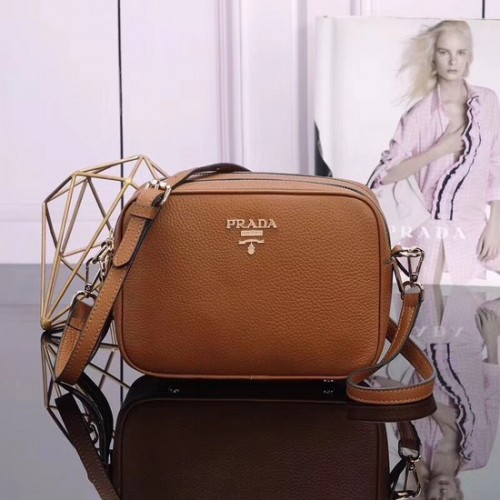 Prada Kalfsleren Schoudertas 1BH082 Camel