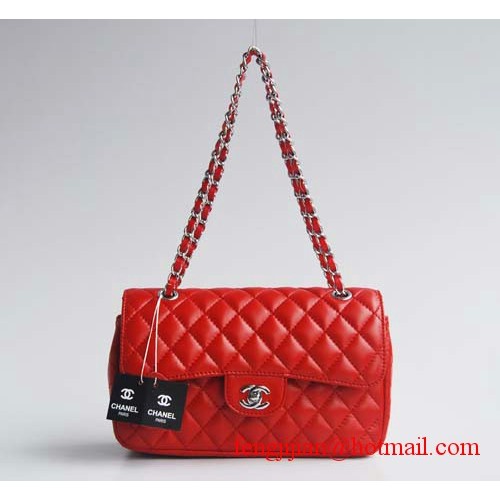 Chanel 2.55 gewatteerde klepzakken 1112 rood