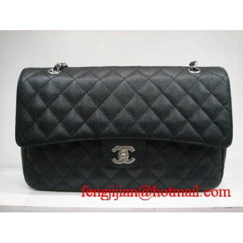 Chanel Marble 2.55 Double Flap handtas 1113 zwart