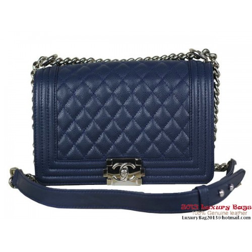 2013 Boy Chanel Flap Schoudertas Klassieke Cannage Patronen A67025 RoyalBlue