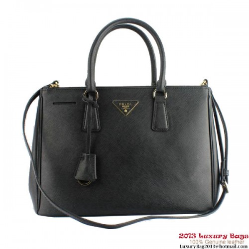 2013 Prada Saffiano kalfsleren draagtas 2274 zwart