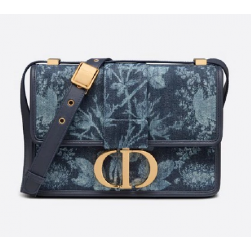 30 MONTAIGNE TAS Blue Dior Flowers Denim M9203UJD