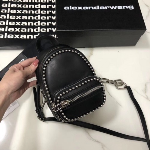 Alexander Wang leren Mini knapzak 0003 zwart