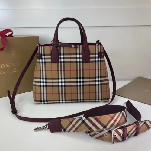 BURBERRY Medium Banner draagtas 3835 Burgundy