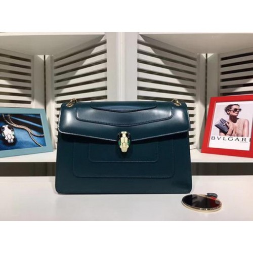 BVLGARI Medium Schoudertas Kalfsleer BG2281 Blauw