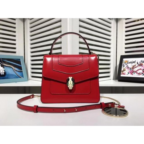BVLGARI Serpenti Forever Tas Lakleer BG2280 Rood