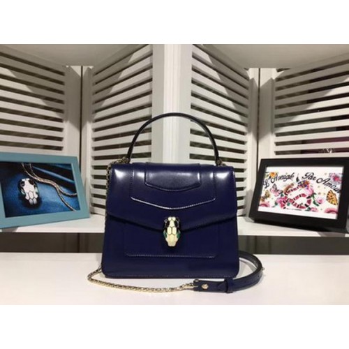 BVLGARI Serpenti Forever Tas Lakleer BG2280 Royal