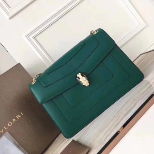 BVLGARI Serpenti Forever Original kalfsleren schoudertas 3780 groen