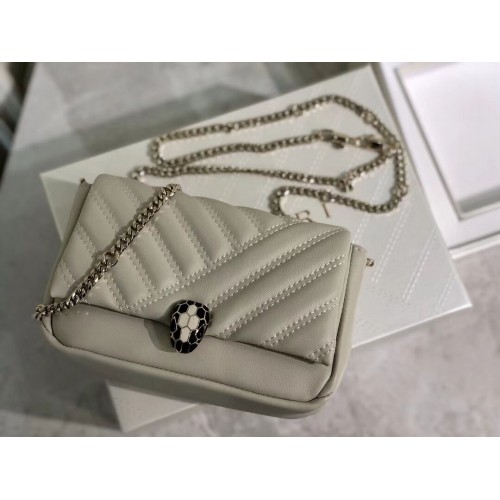 BVLGARI Schoudertas Kalfsleer B288760 creme