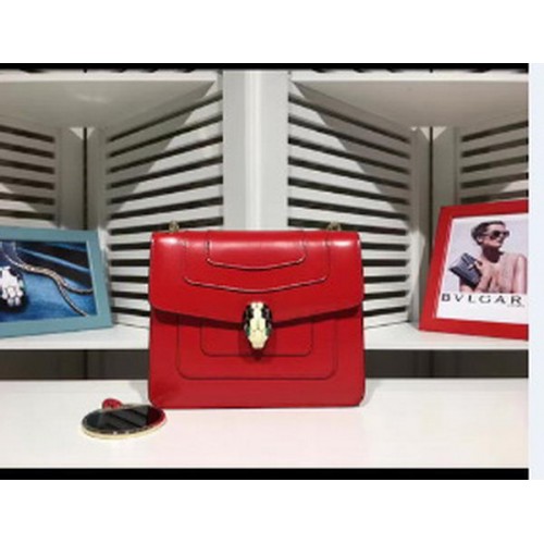 BVLGARI mini Schoudertas Kalfsleer BG2283 Rood