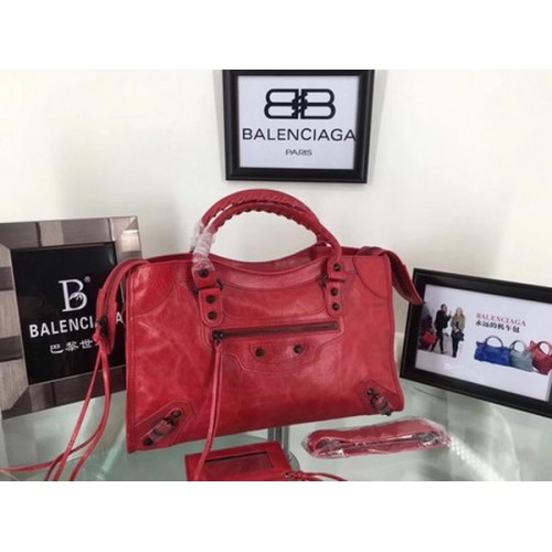 Balenciaga klassieke stadstassen B084332 rood