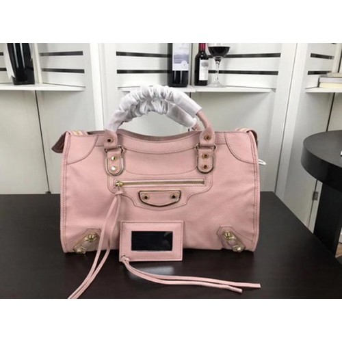 Balenciaga Giant City Gold Studs Handtas B084334 Roze