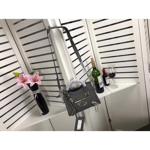 Balenciaga Giant City Gold Studs Handtas B084336 Grijs