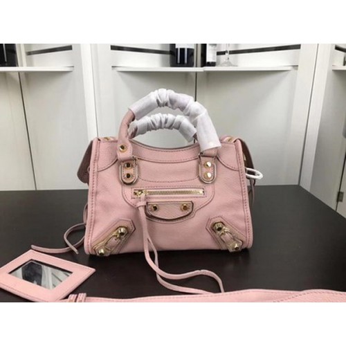 Balenciaga Giant City Gold Studs Handtas B084336 Roze