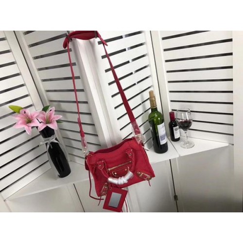 Balenciaga Giant City Gold Studs Handtas B084336 Rood