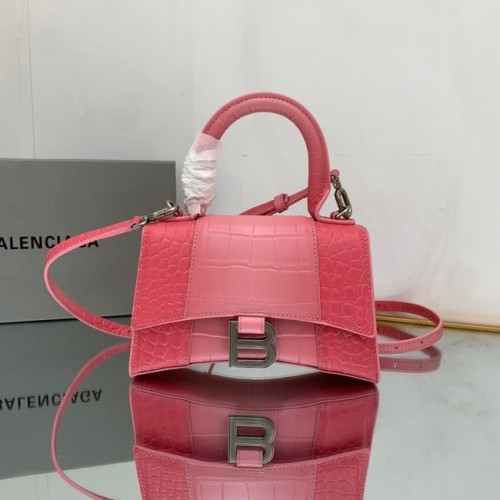 Balenciaga HOURGLASS XS HANDTAS EMBOSSED CALFSKIN 59353 roze