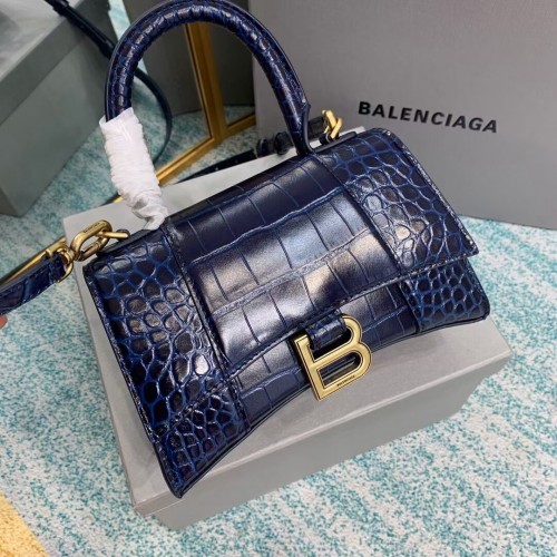 Balenciaga Hourglass XS Top Handle Bag 28331S donkerblauw