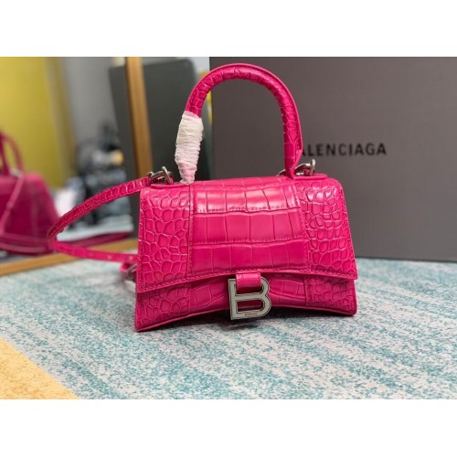Balenciaga Hourglass XS Top Handle Bag 28331S neon roze
