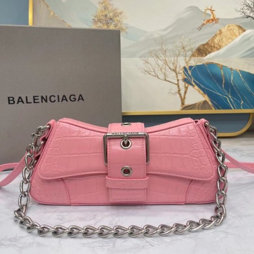 Balenciaga LINDSAY KROKODIL RELIEF SCHOUDERTAS MET BAND 6088 roze