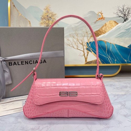 Balenciaga LINDSAY CROCODILE RELIËF KLEINE SCHOUDERTAS MET BAND 6009 roze