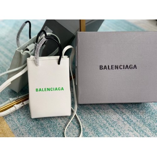 Balenciaga Original Leather Mini Shopper Bag B152865 wit&groen