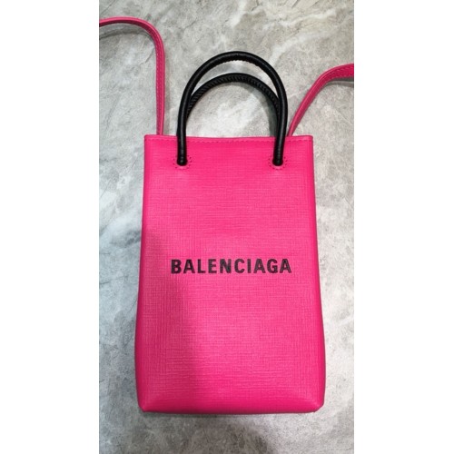Balenciaga Original Leren Mini Shopper Tas B6123 Roze