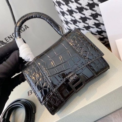 Balenciaga DAMES ZANDLOPER MINI TOP HANDLE TAS M8000 ZWART