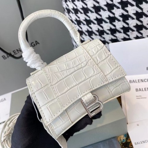 Balenciaga DAMES ZANDLOPER MINI TOP HANDVAT TAS M8000 WIT