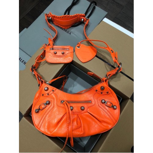 Balenciaga DAMES LE CAGOLE MEDIUM SCHOUDERTAS IN 27541 oranje
