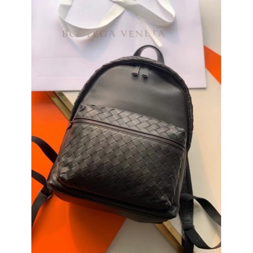 Bottega Veneta CLASSIC INTRECCIATO Intrecciato leren rugzak 7786 zwart