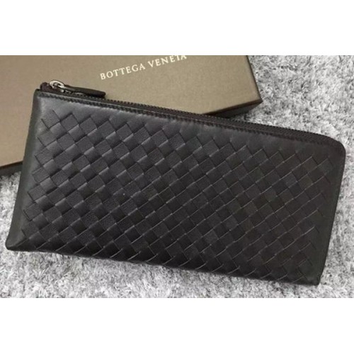 Bottega Veneta Intrecciato Leren Clutch BV144077 Bruin