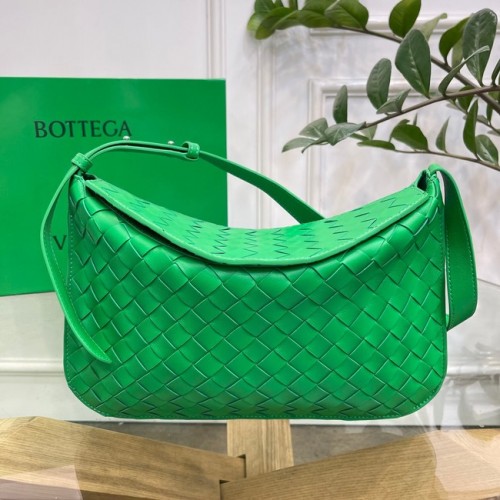 Bottega Veneta Intreccio leren schoudertas 690226 Parkiet