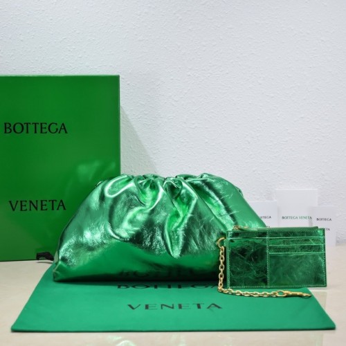 Bottega Veneta Leren clutch 576227 Parkiet