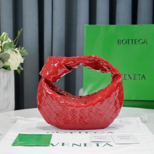Bottega Veneta Mini intrecciato lakleer top handvat tas JODIE 651876V rood