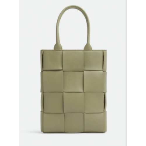 Bottega Veneta mini-cassette draagtas 709341 travertijn
