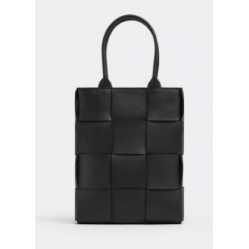 Bottega Veneta mini-cassette draagtas 709341 zwart