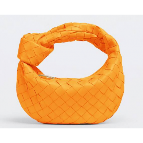 Bottega Veneta Mini geweven leren handtas 651876 Tangerine