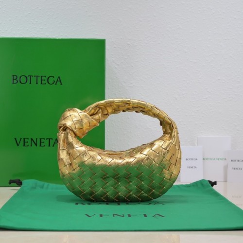 Bottega Veneta Mini gevlochten leren handtas 651876 goud