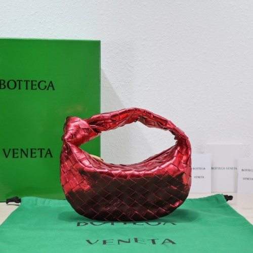 Bottega Veneta Mini gevlochten lederen handtas 651876 rood