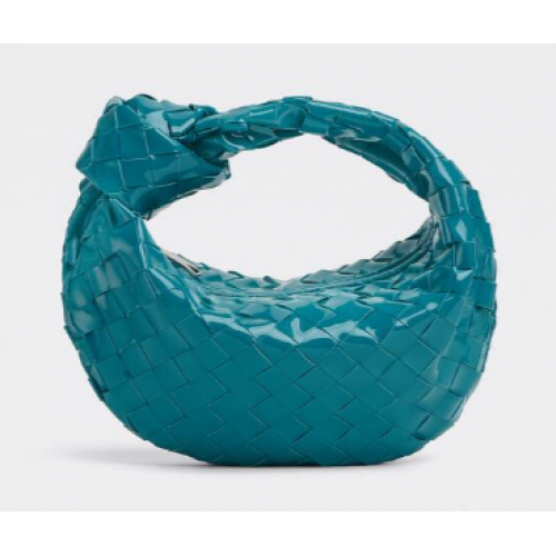 Bottega Veneta Mini intrecciato lakleren handtas aan de bovenkant JODIE 651876V BLASTER
