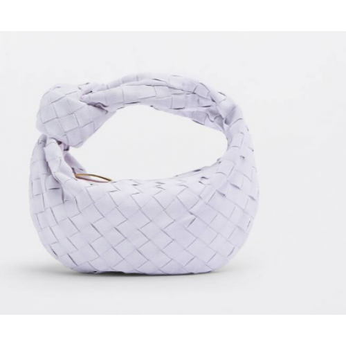 Bottega Veneta Mini intrecciato suède tas met handvat aan de bovenkant 651876V1 Mirth Washed