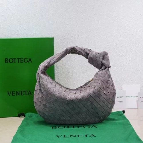 Bottega Veneta Mini geweven suède tas met handgreep aan de bovenkant 651877V1 THUNDER