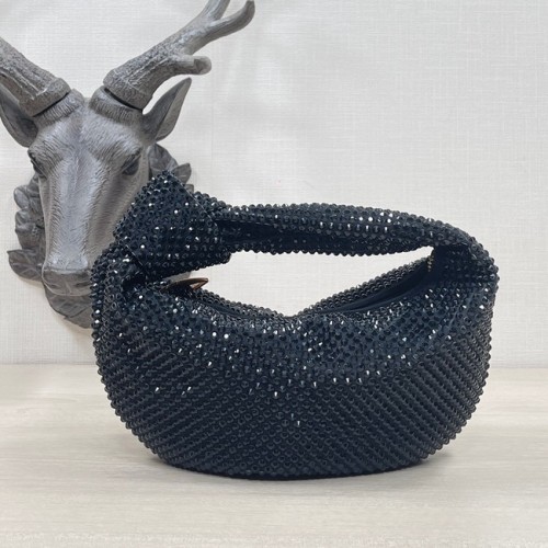 Bottega Veneta Mini met kunstkristallen JODIE 651876V zwart