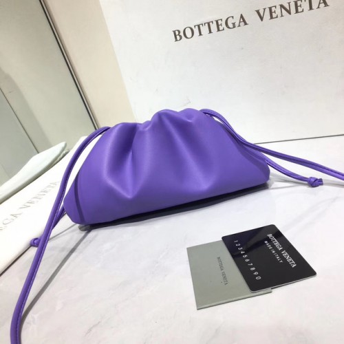 Bottega Veneta Nappa lamsleer zachte schoudertas 98057 paars