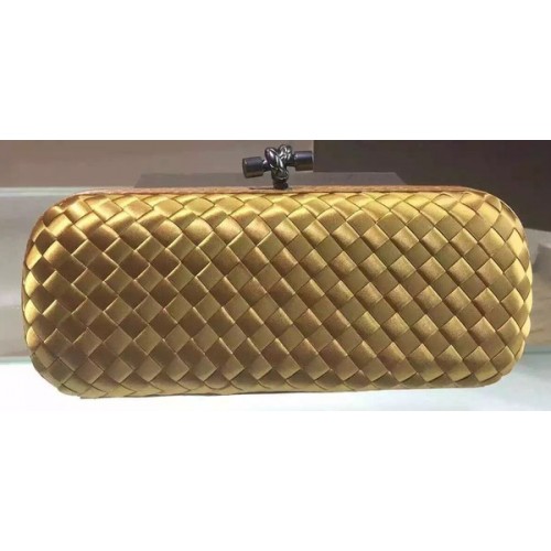 Bottega Veneta STRETCH knoop schapenvacht lederen clutch BV8651 brons