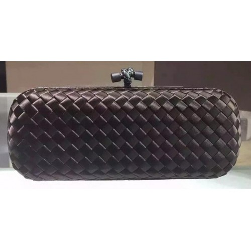 Bottega Veneta STRETCH knoop schapenvacht lederen clutch BV8651 bruin